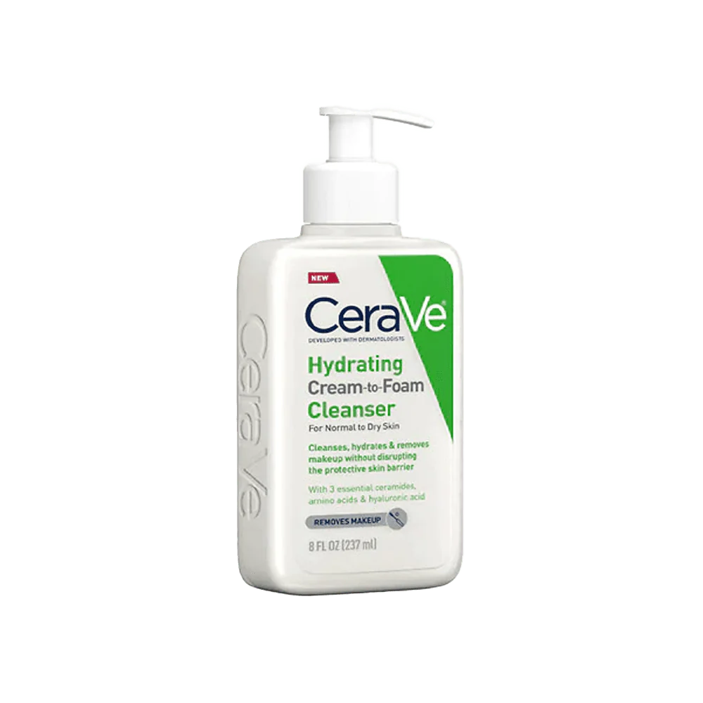 CeraVe- Hydrating Cream to Foam Cleanser For Normal to Dry Skin, 237 ml