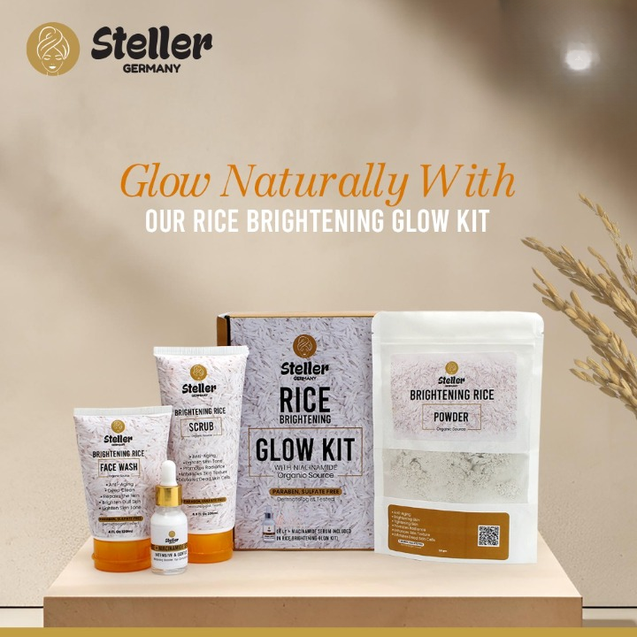 Steller Germany Rice Brightening Glow Kit